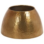 vidaXL Table basse martelée en aluminium Ø 50x30 cm laiton