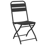 vidaXL Set Bistro Pliant 3 Pièces en Acier Anthracite