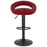 vidaXL Tabourets de bar lot de 2 rouge bordeaux velours