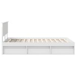 vidaXL Cadre de lit Blanc 120 x 190 cm Bois d'ingénierie