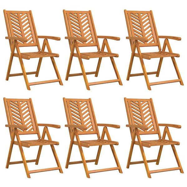 vidaXL Fauteuil inclinable 6 Pièces Marron 57 x 71 x 90cm bois