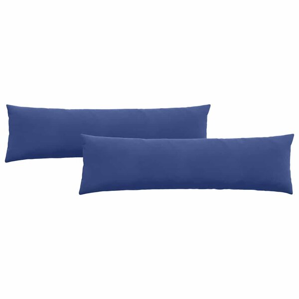 vidaXL Coussins de canapé 2 Pièces Bleu police 145 x 40 cm