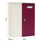 Rottner splashy boîte aux lettres blanche rouge baie