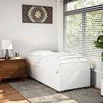 vidaXL Cadre de lit Blanc 90x200 cm Similicuir