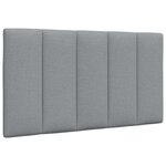 vidaXL Cadre de lit sans matelas Hanko gris clair 90x190 cm tissu