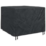vidaXL Housse pour meubles Noir 125 x 125 x 74 cm Tissu Oxford 210D