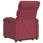 vidaXL Fauteuil inclinable électrique rouge bordeaux tissu