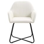 vidaXL Chaises à manger lot de 6 crème tissu