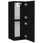 vidaXL Armoire de salle de bain Noir 30x30x80 cm Aggloméré