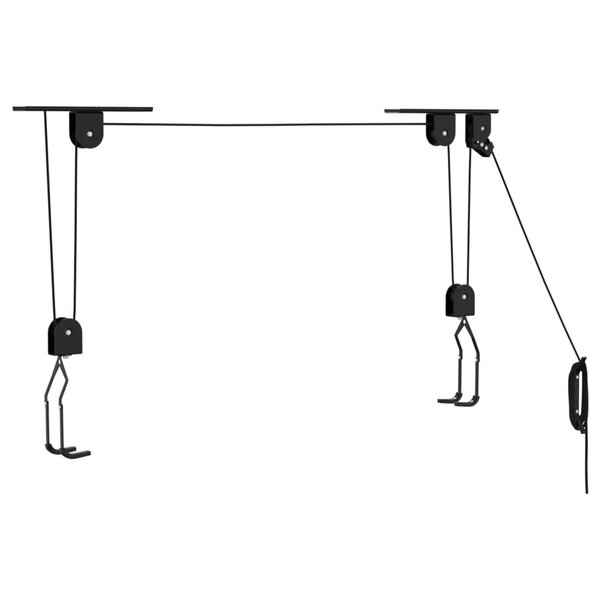 vidaXL Palans à vélo avec support de plafond 2 Pièces 20 kg