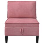 vidaXL Canapé moyen avec rangement Rose Velours