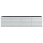 vidaXL Lit surélevé de jardin 320x80x77 cm Acier galvanisé Argenté