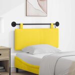 vidaXL Tête de lit suspendue Jaune clair Tissu en velours côtelé
