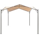 vidaXL Chapiteau tente 4 x 4 m Beige Acier