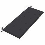 vidaXL Banc de jardin 2 places avec coussin 120 cm Bois d'eucalyptus
