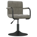 vidaXL Chaises pivotantes à manger lot de 4 gris clair velours
