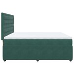 vidaXL Sommier à lattes de lit et matelas Vert foncé 200x200cm Velours