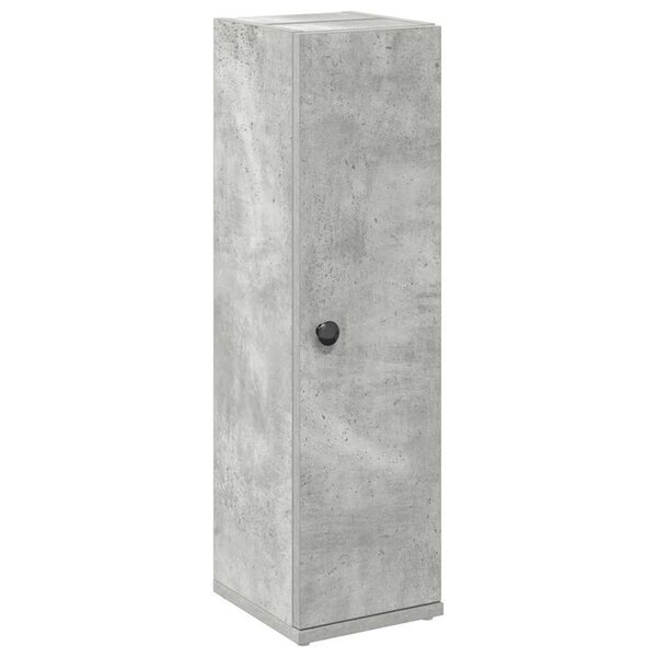 vidaXL Meuble de salle de bain avec porte-rouleau gris béton