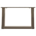 vidaXL Pieds de table basse en U  2 pièces  acier naturel  40 x (30-31) cm