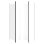 vidaXL Cloison de séparation 4 panneaux Blanc 200x220 cm Tissu