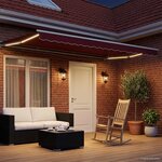 vidaXL Auvent rétractable électrique Rouge et Blanc 4 × 3 m