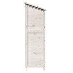 vidaXL Abri de jardin Blanc 59 5 x 56 x 176 5 cm Bois d'ingénierie