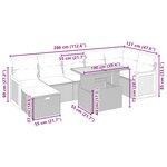 vidaXL Salon de jardin avec coussins 8 Pièces beige résine tressée