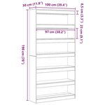 vidaXL Bibliothèque Chêne marron Bois d'ingénierie 100 x 30 x 198 cm