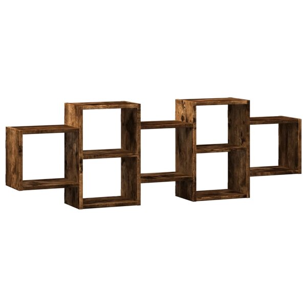 vidaXL Étagère murale chêne fumé 129x18x42 cm bois d'ingénierie
