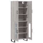 vidaXL Buffet haut Sonoma gris 69 5x34x180 cm Bois d'ingénierie