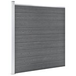 vidaXL Clôture de jardin WPC 1564x186 cm Gris