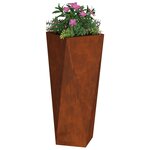 vidaXL Jardinière 2 Pièces Rouillé 30 x 30 x 75 cm