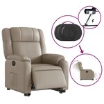 vidaXL Fauteuil inclinable électrique cappuccino similicuir