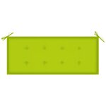 vidaXL Banc de jardin 2 places avec coussin 120 cm Bois d'eucalyptus