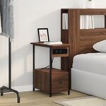 vidaXL Cabinet de chevet avec tiroir Chêne marron 60 x 30 x 61 cm