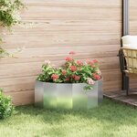 vidaXL Jardinière Argent 90 x 45 x 35 cm Acier galvanisé