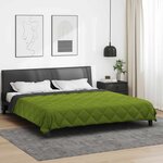 vidaXL Duvet d'été simple Vert et Anthracite 220 x 260 cm Microfibre