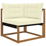 vidaXL Coussin de canapé d'extérieur 3 Pièces Crème Polyester