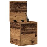 vidaXL Boîte de Rangement avec stockage Bois ancien 40 x 42 x 46 cm