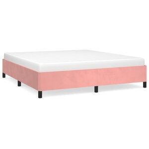 vidaXL Cadre de lit sans matelas rose 160x200 cm velours