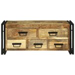 vidaXL Table basse 90x50x38 cm en bois de manguier massif