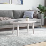 vidaXL Dessus de table blanc 80x40x2 5 cm bois de pin massif ovale