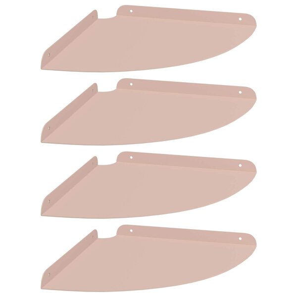 vidaXL Étagère flottante avec étagère 4 Pièces Rose 30 x 30 x 2 cm