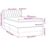 vidaXL Sommier à lattes de lit avec matelas Crème 100x200 cm Tissu
