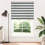 vidaXL Store zèbre gris foncé largeur du tissu 135 9 cm polyester