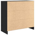 vidaXL Buffet avec tiroir chêne noir 80x34x76 cm bois d'ingénierie