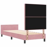 vidaXL Cadre de lit avec tête de lit Rose 80 x 200 cm Velours