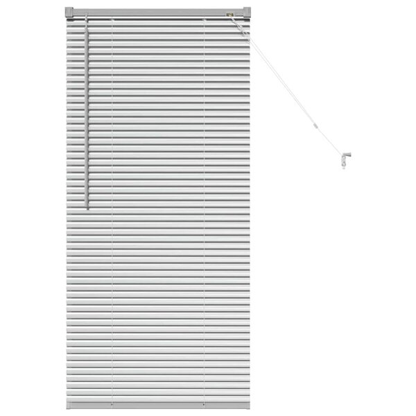 vidaXL Store de Fenêtre avec des rideaux Argent Aluminium