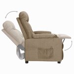 vidaXL Fauteuil inclinable Taupe Tissu
