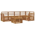 vidaXL Ensemble de canapés d'extérieur 6 pc Naturel Polyester